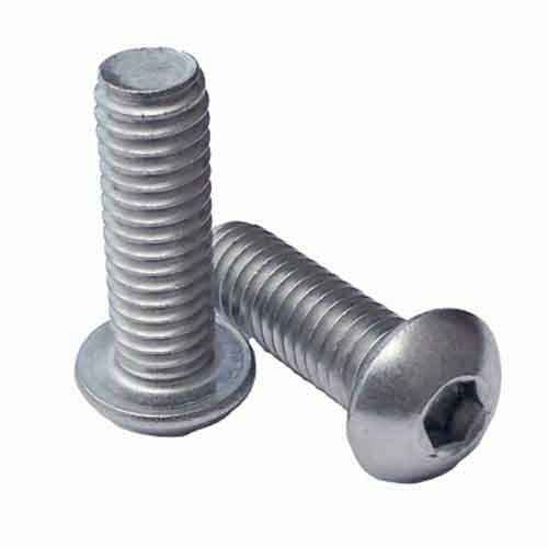 BSCS0101S #10-24 X 1" Button Socket Cap Screw, Coarse, 18-8 Stainless